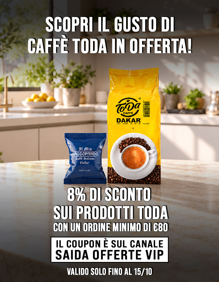 8% di Sconto su Toda Caffè con ordine minimo di €80